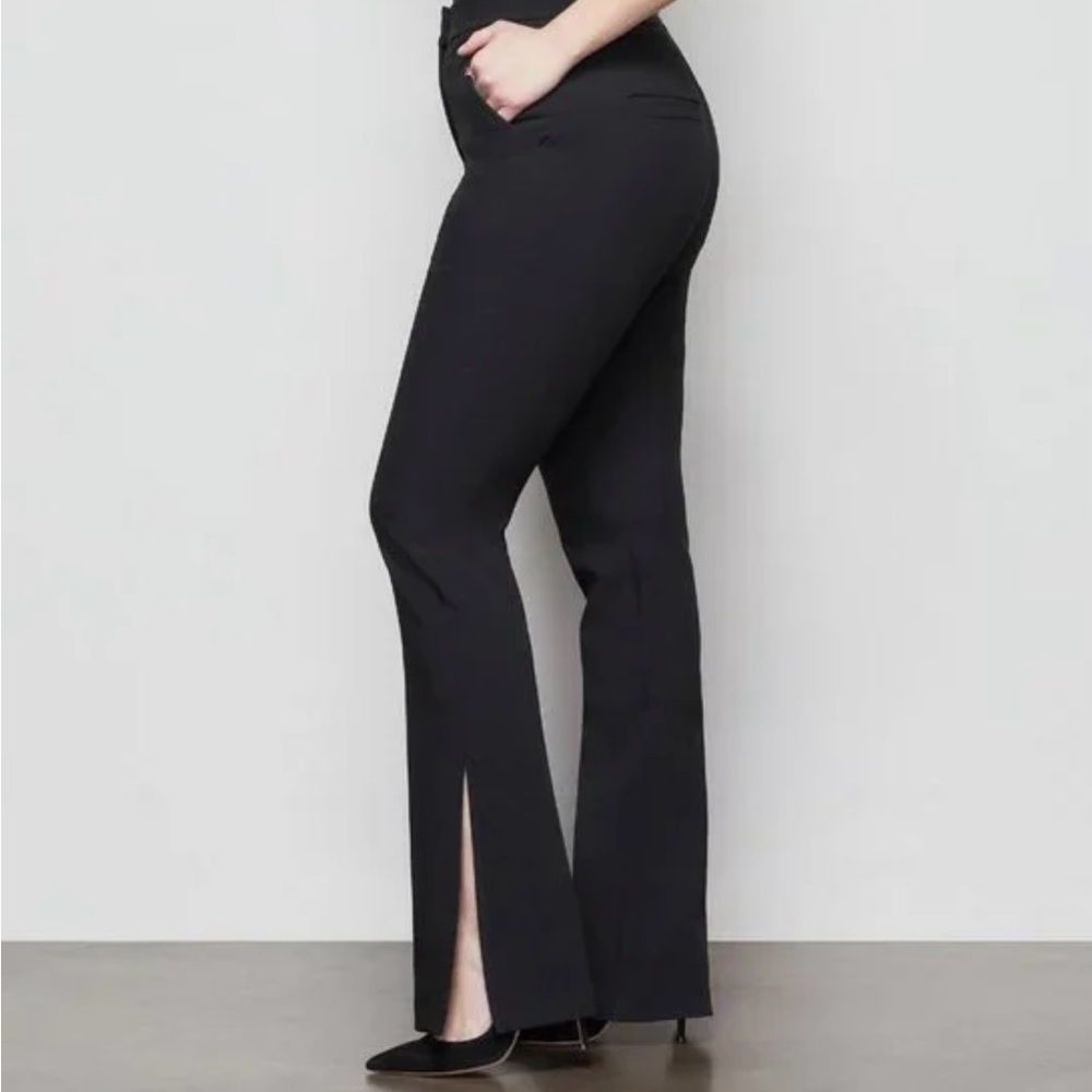 Good American Black Side Slit Flared Pants Women’s Size 10/30